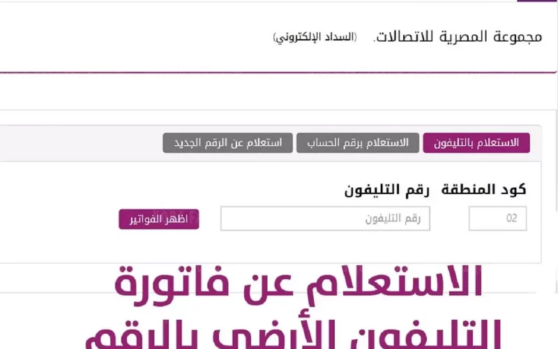 سدد الآن.. رابط الاستعلام عن فاتورة التليفون الأرضي 2022 شهر يوليو على موقع المصرية للاتصالات