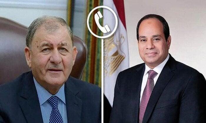 الرئيس السيسي يهنئ هاتفيا نظيره العراقي بمناسبة حلول عيد الفطر