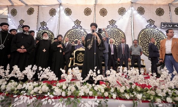 احتفال جماهيري كبير بزيارة البابا تواضروس لكنيسة القديسين بالعصافرة