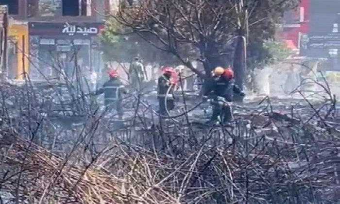 حريق ضخم يخلو من الإصابات في أرض زراعية غرب الإسكندرية