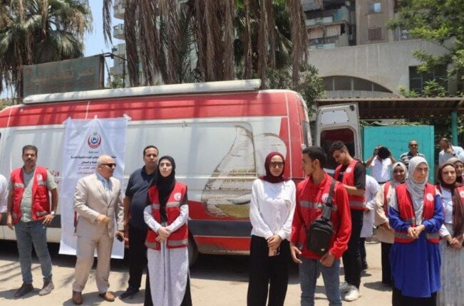 زيارة ميدانية لمركز الدم المتنقل في شرق شبرا الخيمة