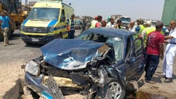 أربعة مصابين بسبب حادث مروري على الطريق الإقليمي بالمنوفية