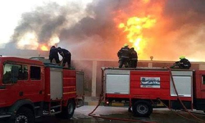 إخماد حريق في محطة وقود بقرية سرسنا بالفيوم
