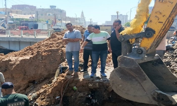 إنهاء إصلاح كسر خط مياه أبوحماد وعودة الضخ إلى الوضع الطبيعي