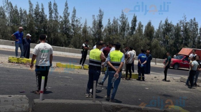 استئناف حركة المرور في المنوفية بعد تصادم سيارتين