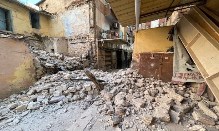 جزء من تاريخ الإسكندرية: انهيار جزئي لموقع أثري في منطقة بحري