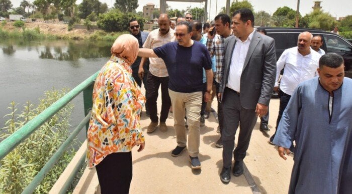 جولة ميدانية لمراقبة الأوضاع على كوبري الحواتكة بأسيوط