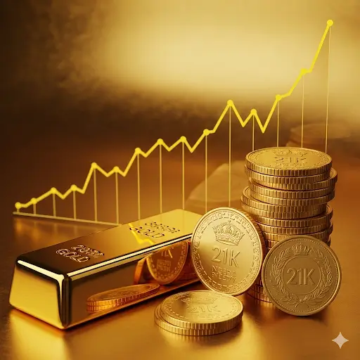 «تقلبات مستمرة» أسعار الذهب عيار 21 تشهد تذبذباً لافتاً في محلات الصاغة اليوم