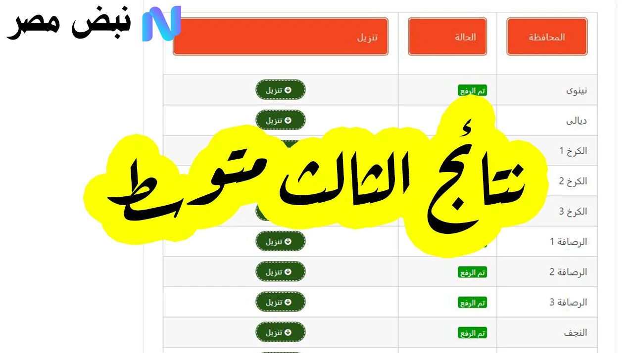 مباركة خاصة للناجحين نتائج الدور الثاني للثالث متوسط 2025 متاحة الآن عبر موقع نتائجنا وmoedu.gov.iq استعلم عنها مباشرة عند ظهورها