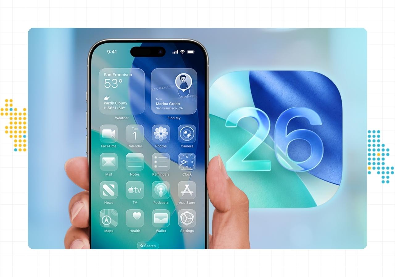 «آبل تطلق iOS 26 بتصميم Liquid Glass الجديد على آيفون»